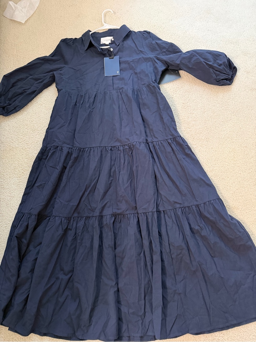 Tuckernuck
POMANDER PLACE Navy Cotton Mabel Maxi Dress Size L NWT - Picture 7 of 12